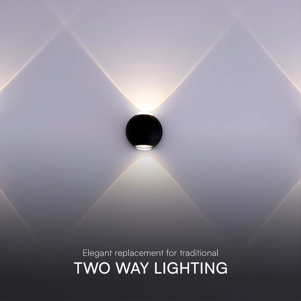 2W Oprawa COB Downlight LED / Barwa: 3000K / Obudowa: Czarna