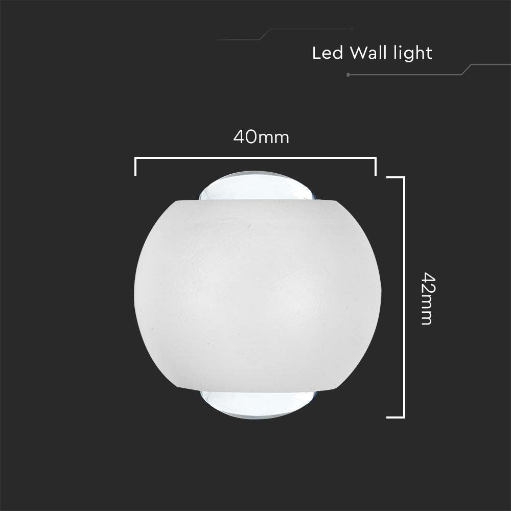 2W Oprawa COB Downlight LED / Barwa: 3000K / Obudowa: Biała