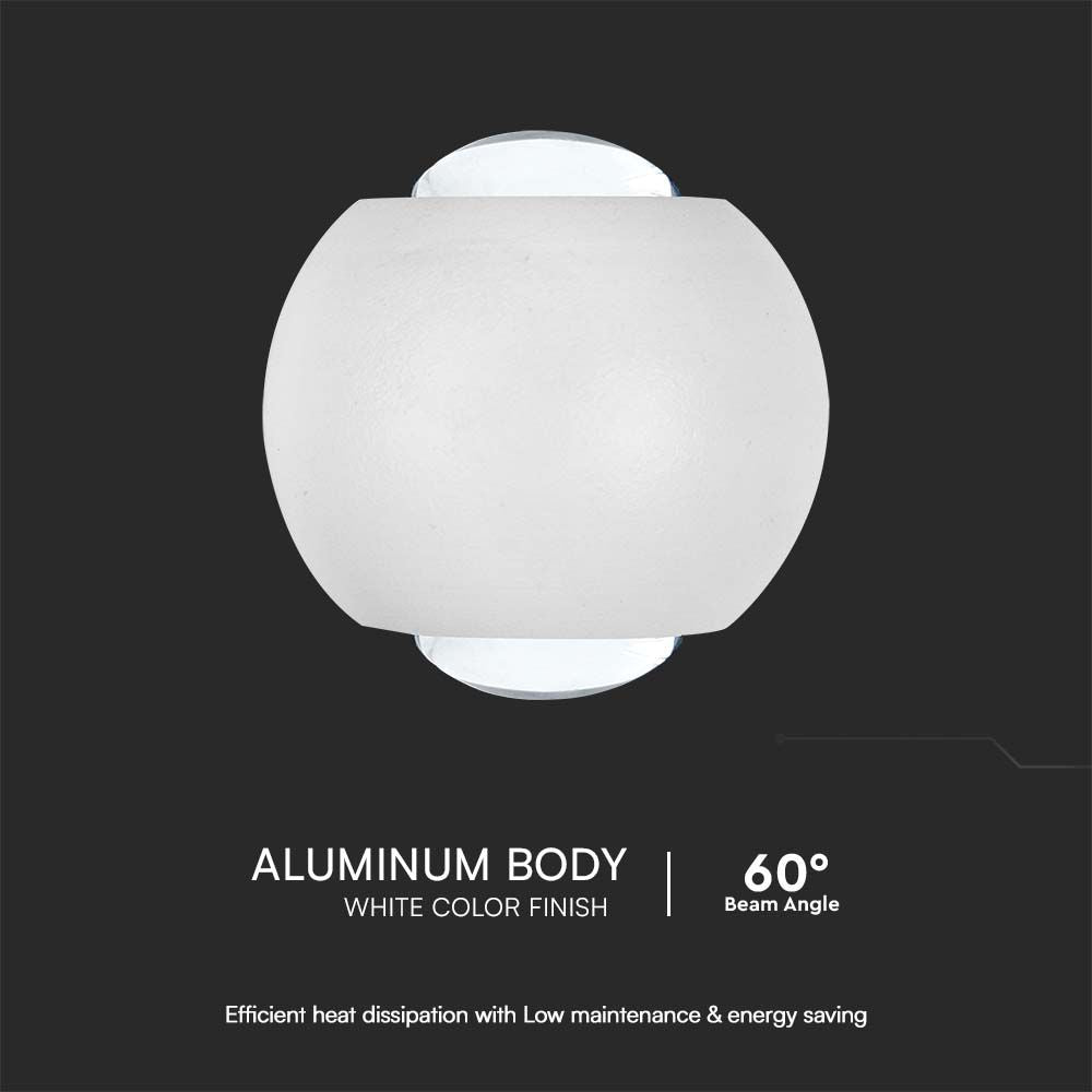 2W Oprawa COB Downlight LED / Barwa: 4000K / Obudowa: Biała