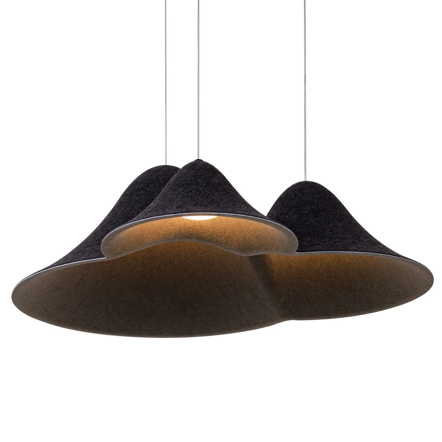 Maxlight Lampa wisząca Bellmond - Filc - Czarny + szary P0565