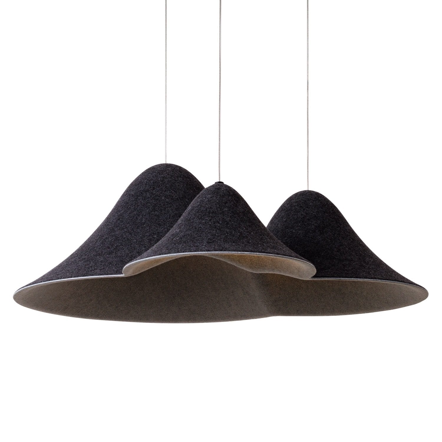 Maxlight Lampa wisząca Bellmond - Filc - Czarny + szary P0565
