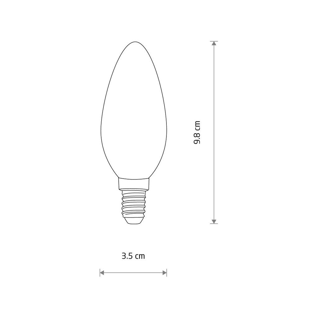 Nowodvorski BULB LED E14, C35, 6W E14 50/60Hz - Szkło - Transparentny bursztynowy 10589