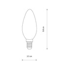 Nowodvorski BULB LED E14, C35, 6W E14 50/60Hz - Szkło - Transparentny bursztynowy 10589