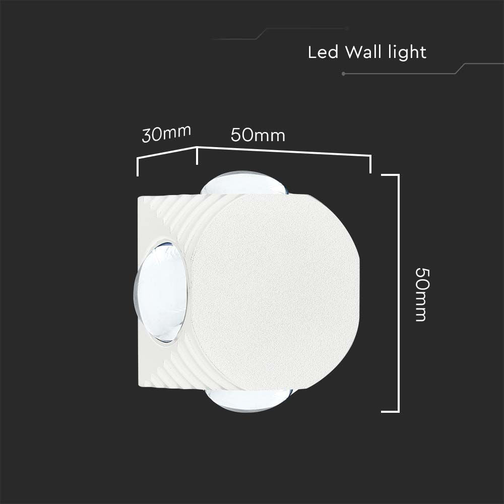 4W Oprawa COB Downlight LED / Barwa: 4000K / Obudowa: Biała