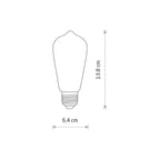 Nowodvorski BULB VINTAGE LED E27, 6W E27 50/60Hz - Szkło - Transparentny bursztynowy II 10594