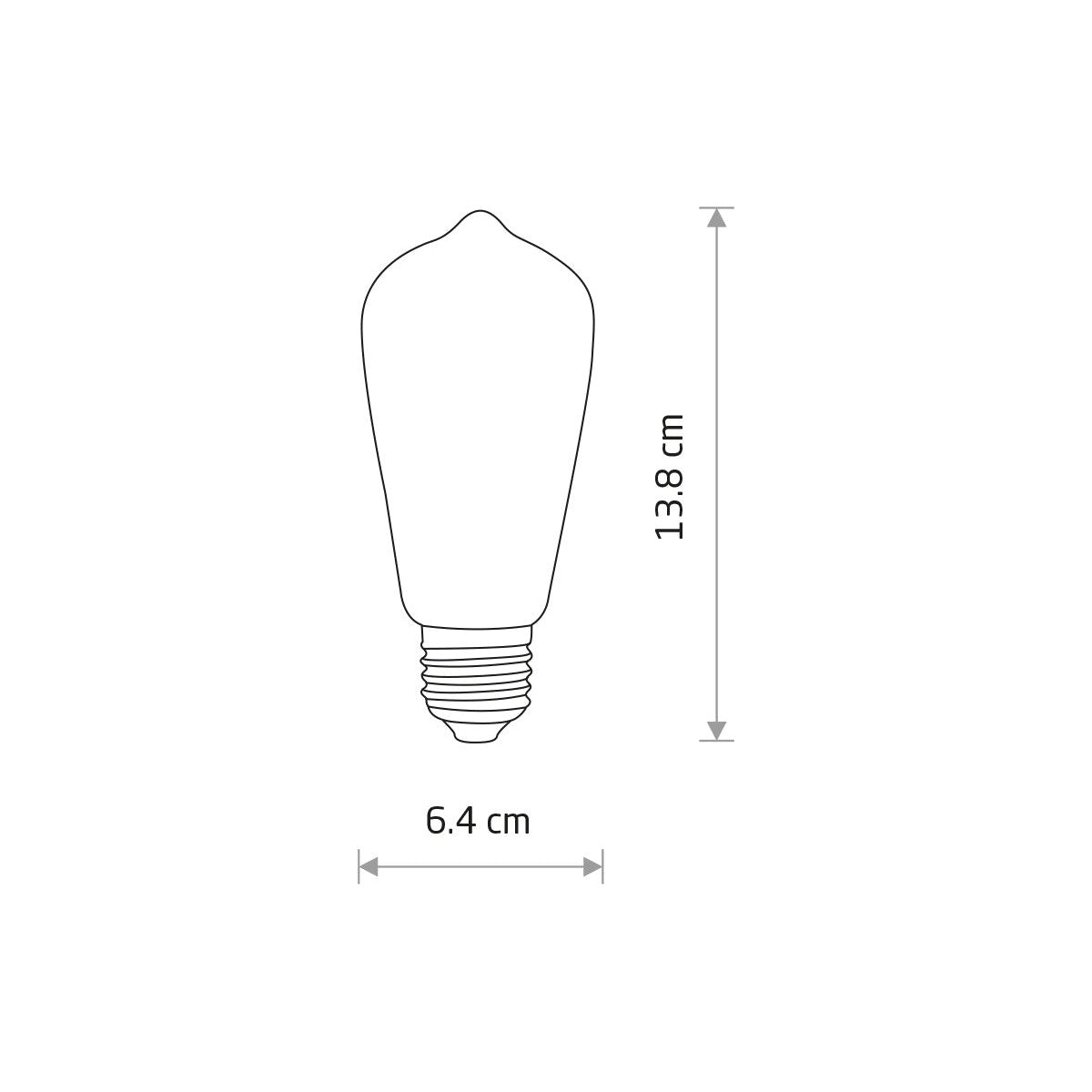 Nowodvorski BULB VINTAGE LED E27, 6W E27 50/60Hz - Szkło - Transparentny bursztynowy II 10594