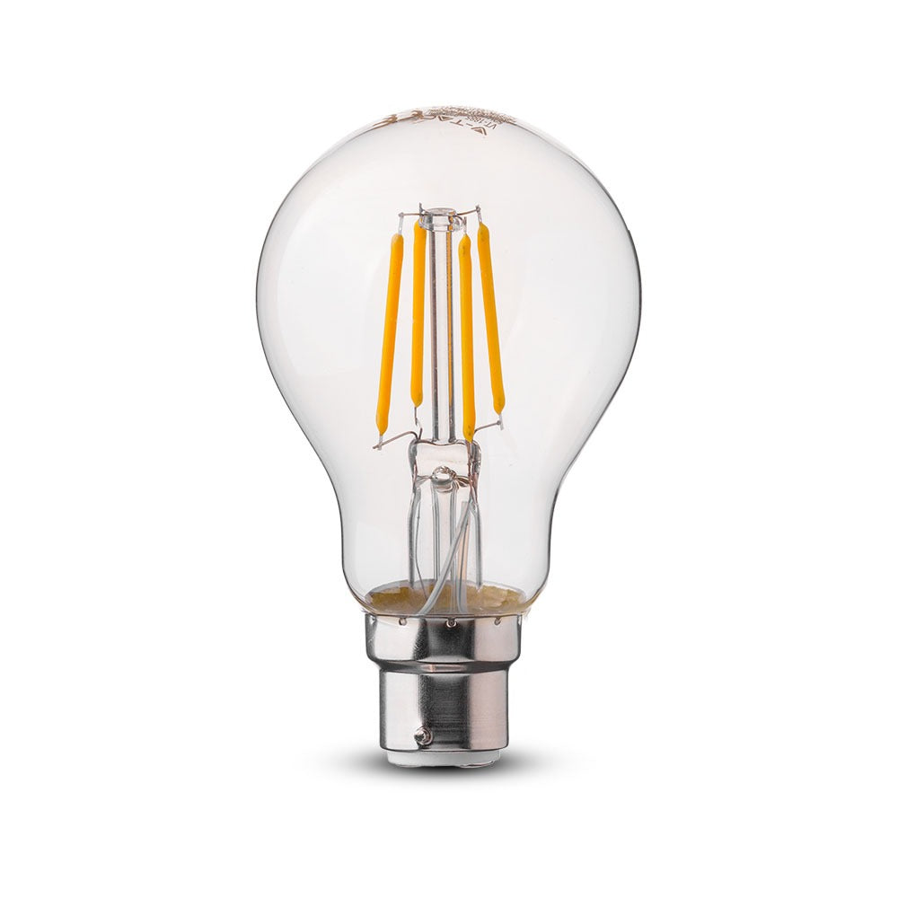 4W A60 Żarówka LED Filament / Klosz Transparentny / Chip SAMSUNG / Barwa:3000K / Trzonek:B22