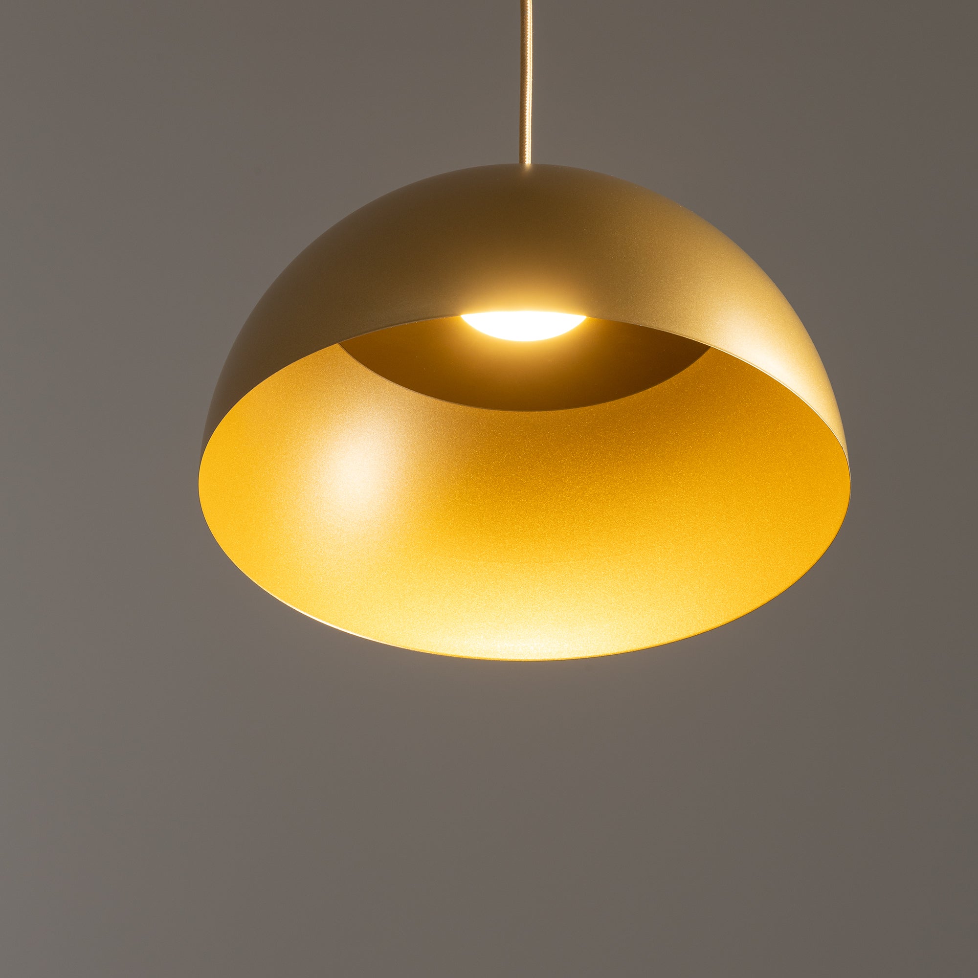 Nowodvorski Lampa wisząca HEMISPHERE SUPER S 12W only LED 50/60Hz - Stal lakierowana - Satynowy złoty