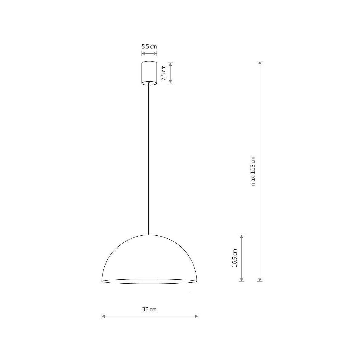 Nowodvorski Lampa wisząca HEMISPHERE SUPER S 12W only LED 50/60Hz - Stal lakierowana - Satynowy czekoladowy 10618