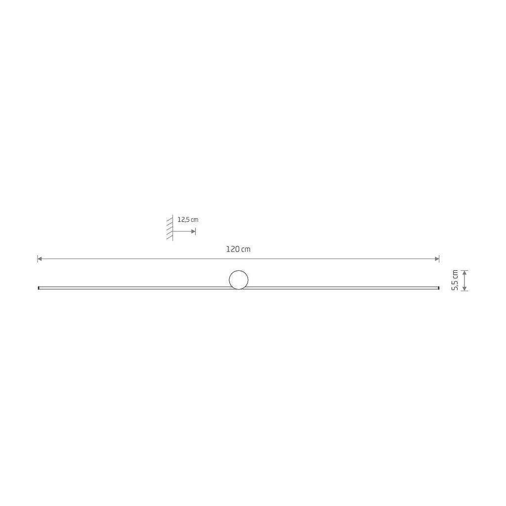 Nowodvorski Kinkiet SPIN LED L 16W 50/60Hz - Aluminium lakierowane - Czarny II 10622