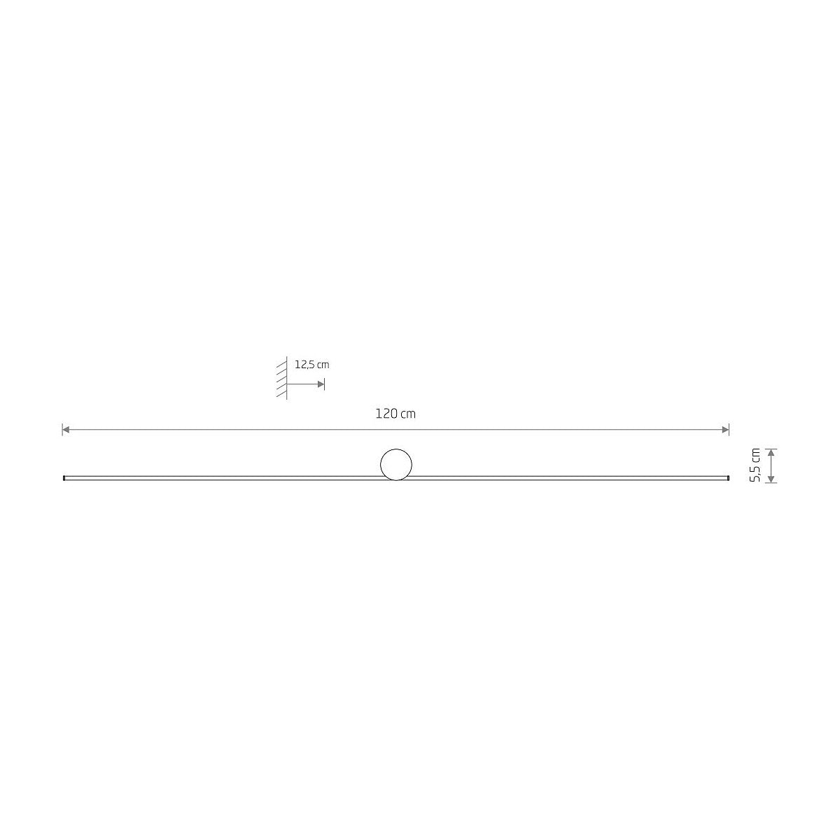 Nowodvorski Kinkiet SPIN LED L 16W 50/60Hz - Aluminium lakierowane - Czarny II 10622