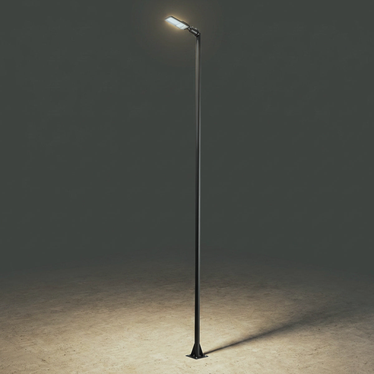 Nowodvorski Lampa stojąca PATHWAY LED PRO 60W 50/60Hz IP65 - Stal lakierowana - Czarny II 10633 - lampa włączona