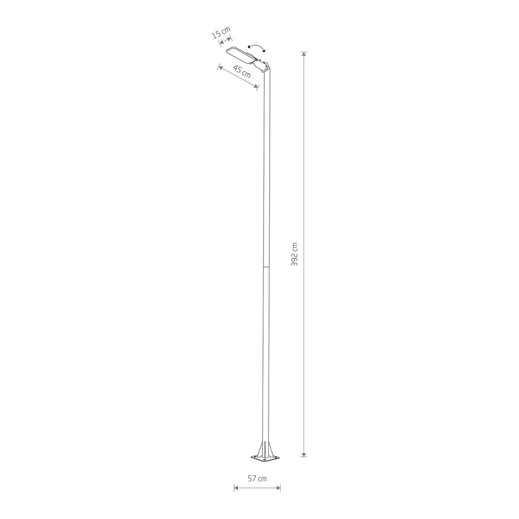 Nowodvorski Lampa stojąca PATHWAY LED PRO 60W 50/60Hz IP65 - Stal lakierowana - Czarny II 10633