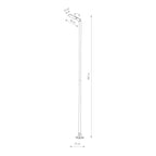Nowodvorski Lampa stojąca PATHWAY LED PRO 60W 50/60Hz IP65 - Stal lakierowana - Czarny II 10633