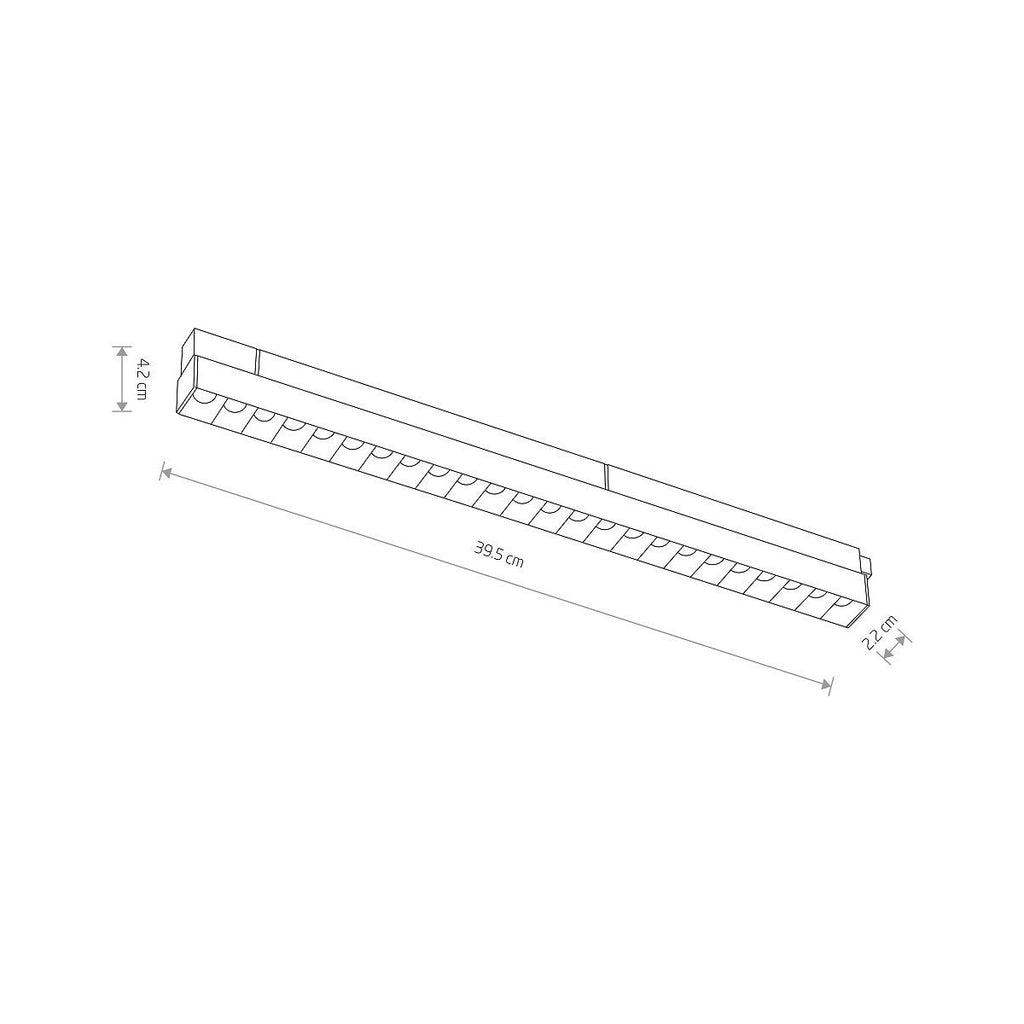 Nowodvorski System szynowy LVM FOCUS LED 15W 4000K 1-obwodowy niskonapięciowy 48V LVM Lampa LED 15W - Aluminium lakierowane - Czarny 10643