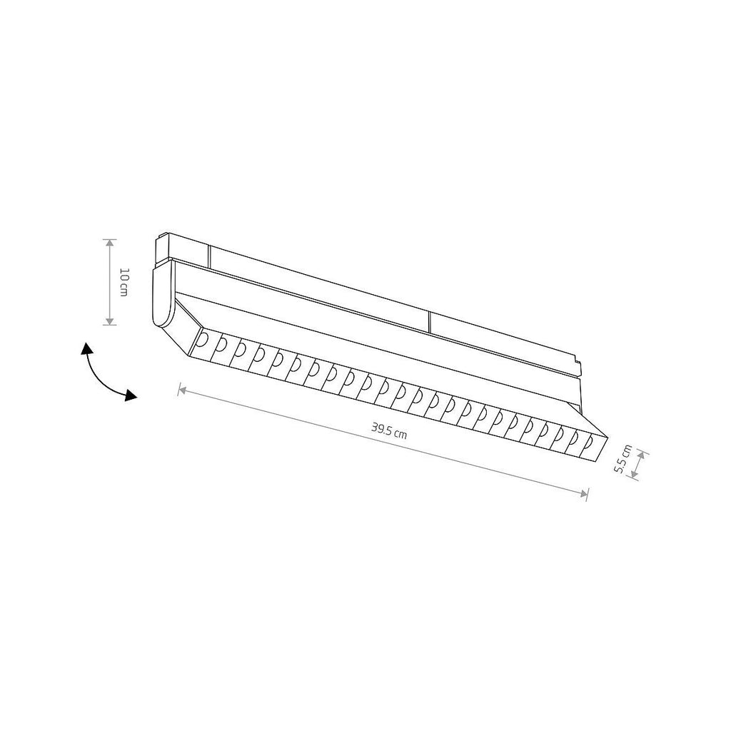 Nowodvorski System szynowy LVM FOCUS OUT LED 15W 1-obwodowy niskonapięciowy 48V LVM Lampa LED 15W - Aluminium lakierowane - Czarny II 10645