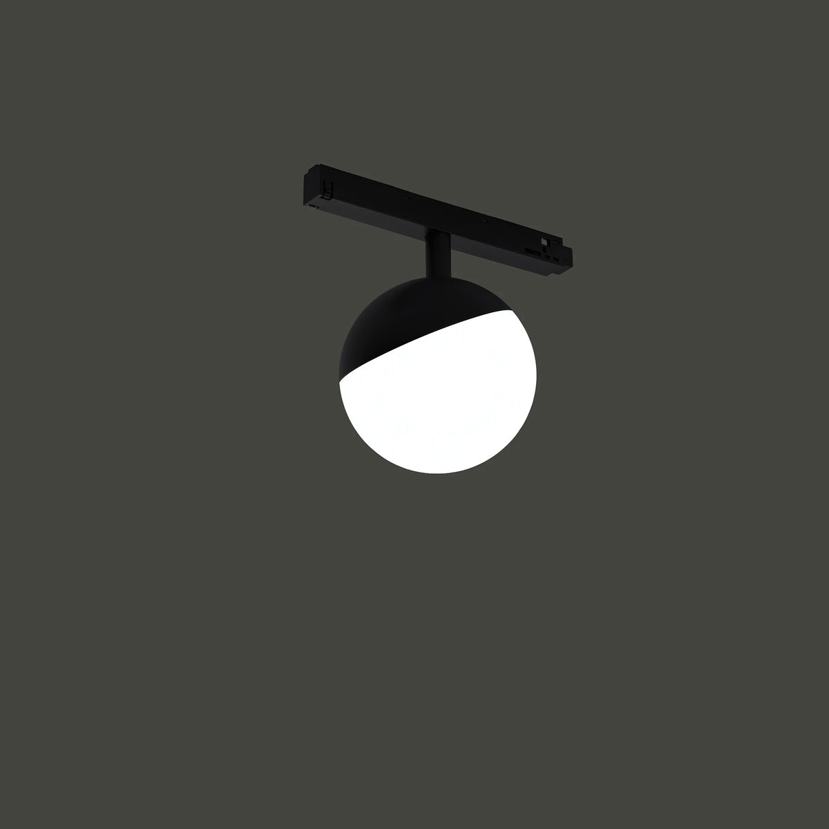 Nowodvorski System szynowy LVM LID LED 8W 4000K 1-obwodowy niskonapięciowy 48V LVM Lampa LED 8W - Aluminium lakierowane - Czarny I 10647 - lampa włączona