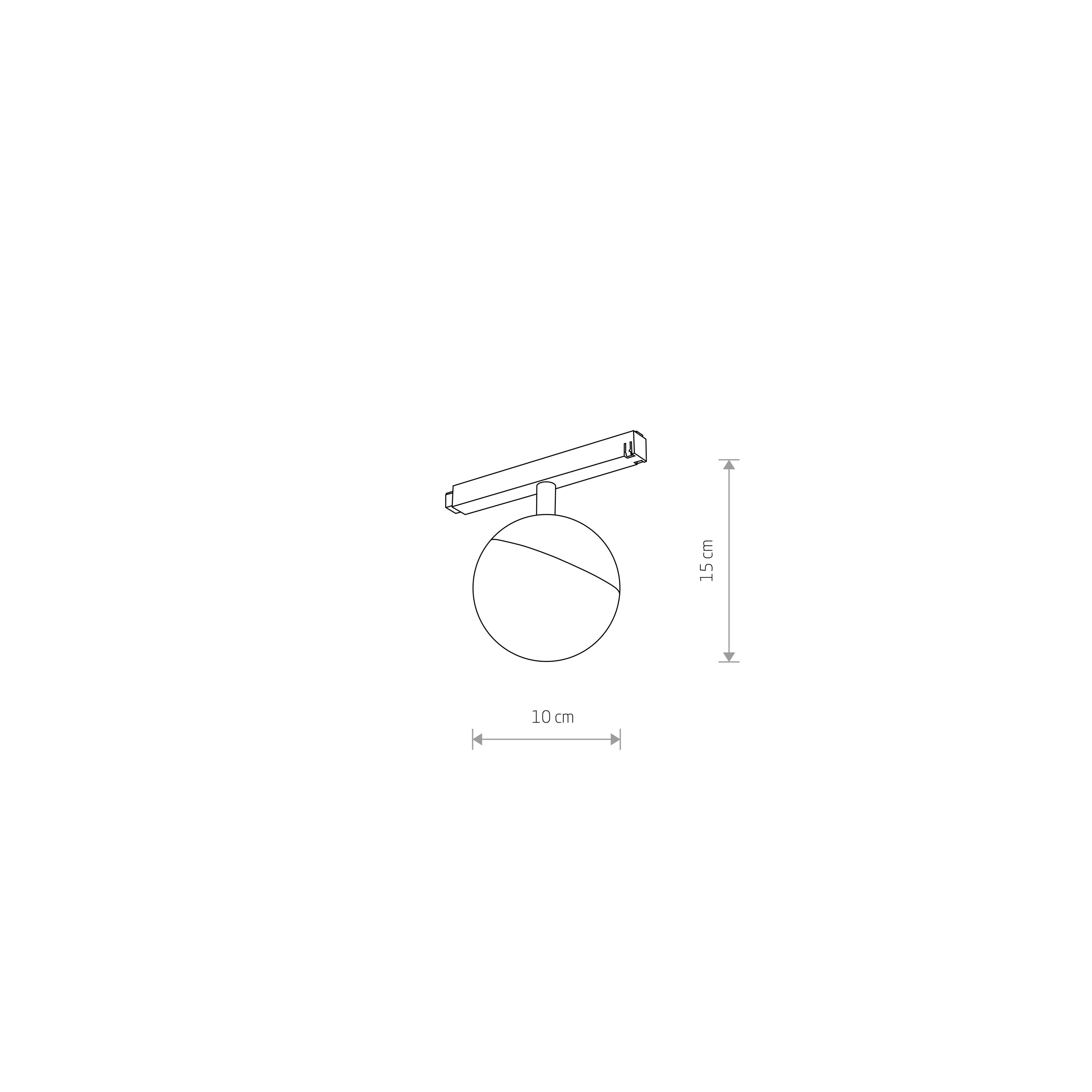 Nowodvorski System szynowy LVM LID LED 8W 4000K 1-obwodowy niskonapięciowy 48V LVM Lampa LED 8W - Aluminium lakierowane - Czarny I 10647