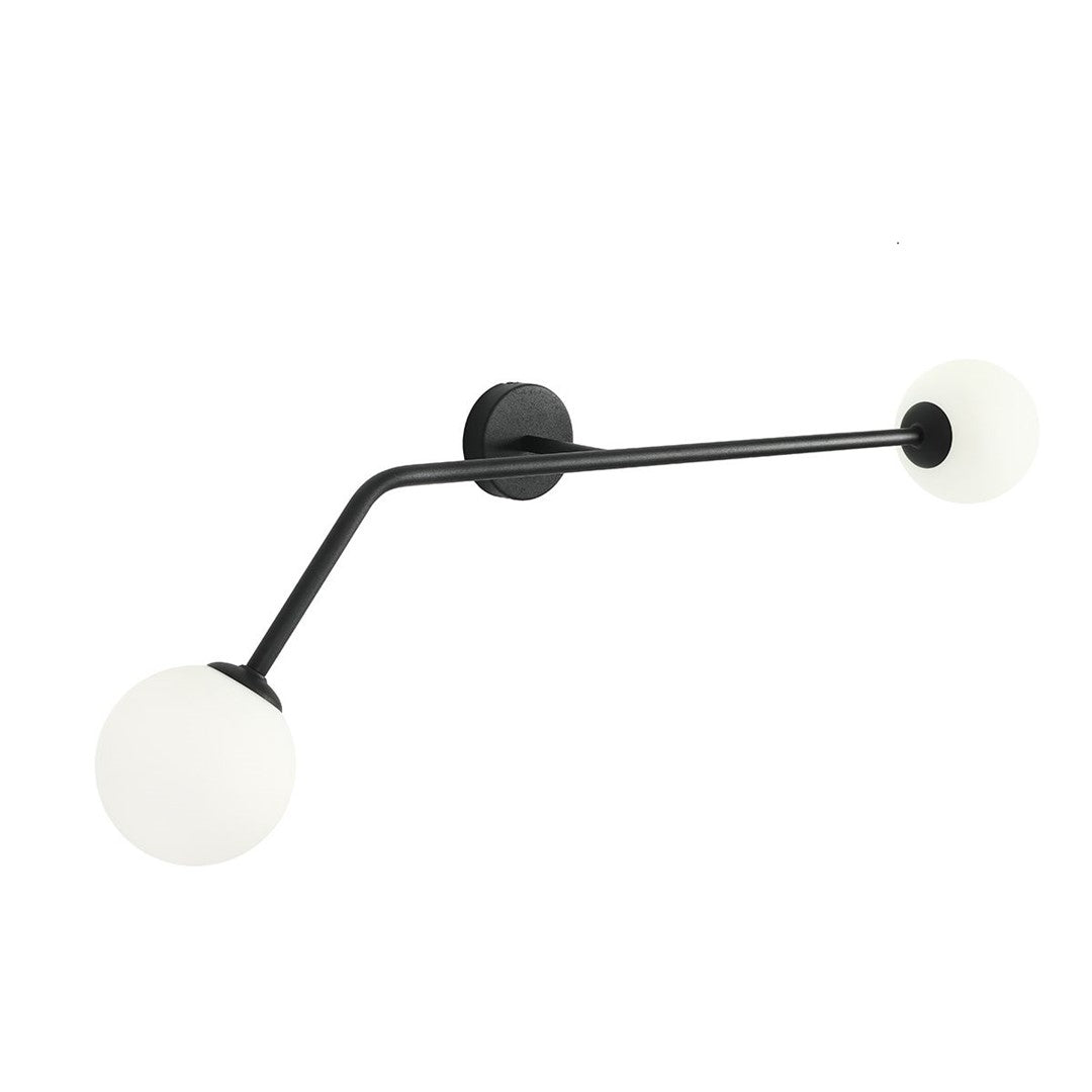 Aldex Kinkiet Pure Black Poziomy - Metal / szkło - Czarny 1064D1