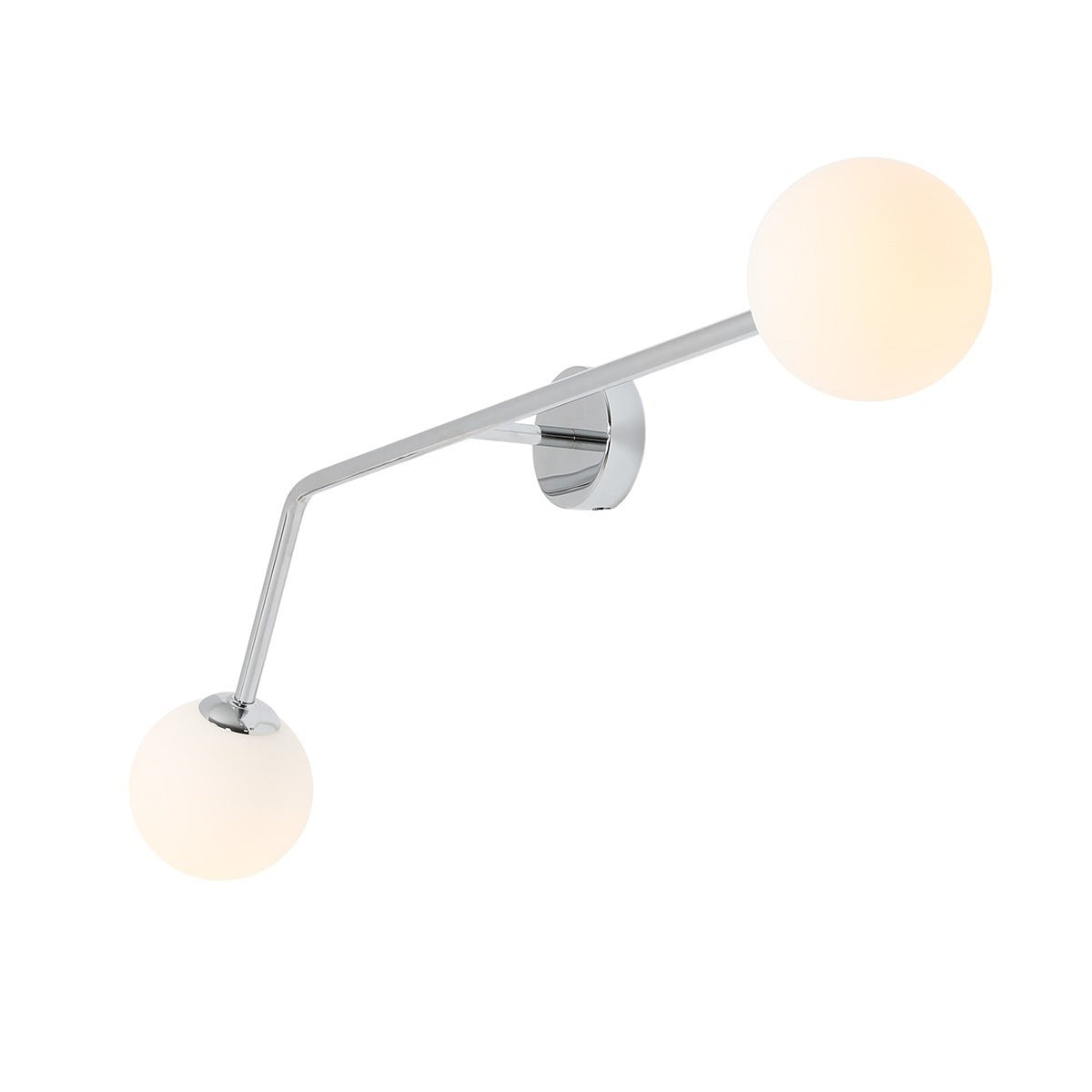 Aldex Kinkiet Pure Chrome Poziomy - Metal / szkło - Chrom 1064D4