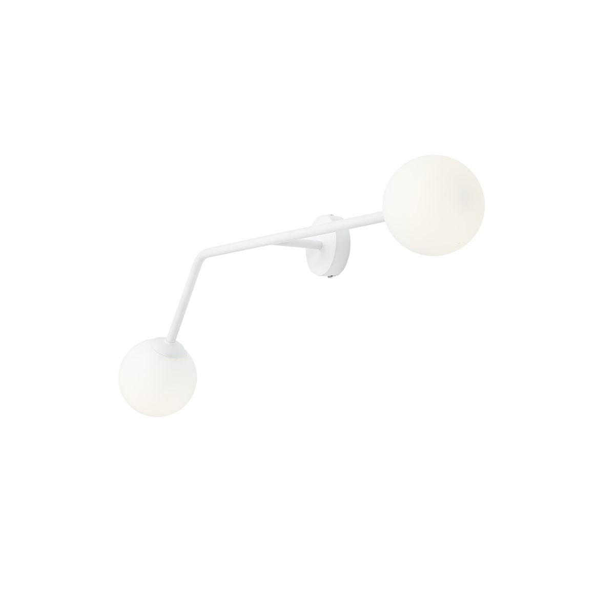 Aldex Kinkiet Pure White Poziomy - Metal / szkło - Biały 1064D