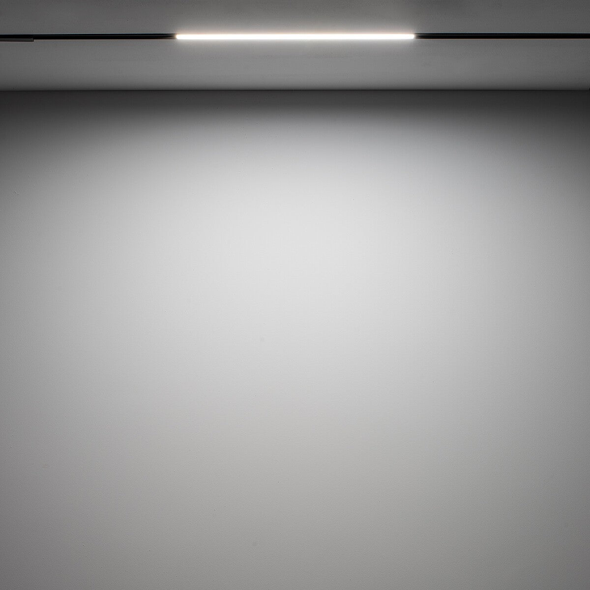 Nowodvorski System szynowy LVM LINE LED 15W 4000K 1-obwodowy niskonapięciowy 48V LVM Lampa LED 15W - Aluminium lakierowane - Czarny 10650 - lampa włączona