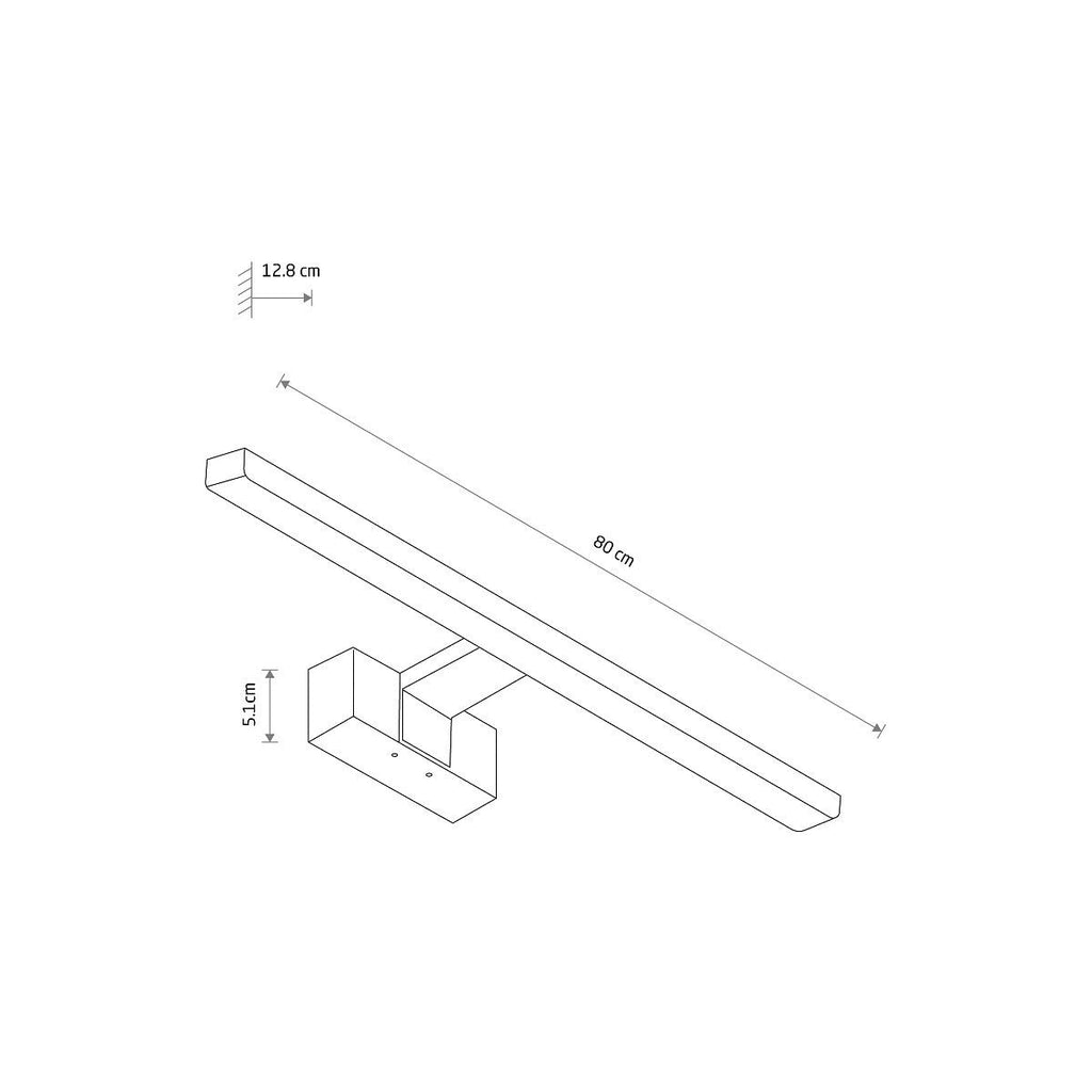 Nowodvorski Kinkiet CEZANNE LED L 15W 50/60Hz 1100lm - Aluminium lakierowane - Chrom 10667