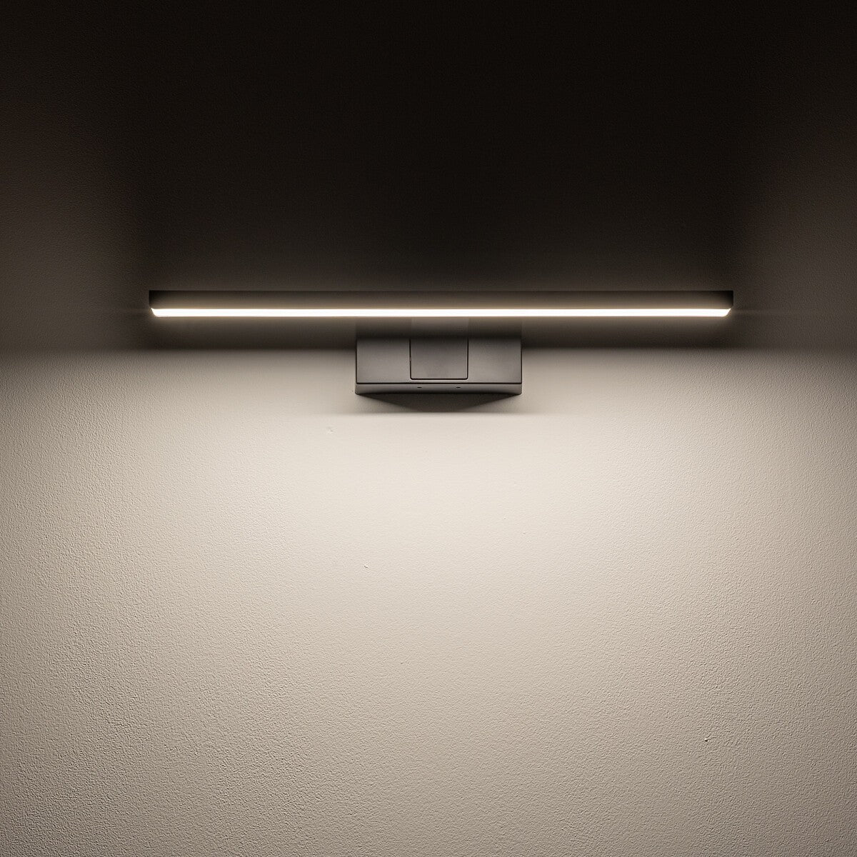 Nowodvorski Kinkiet CEZANNE LED S 8W 50/60Hz 550lm - Aluminium lakierowane - Czarny 10668 - lampa włączona