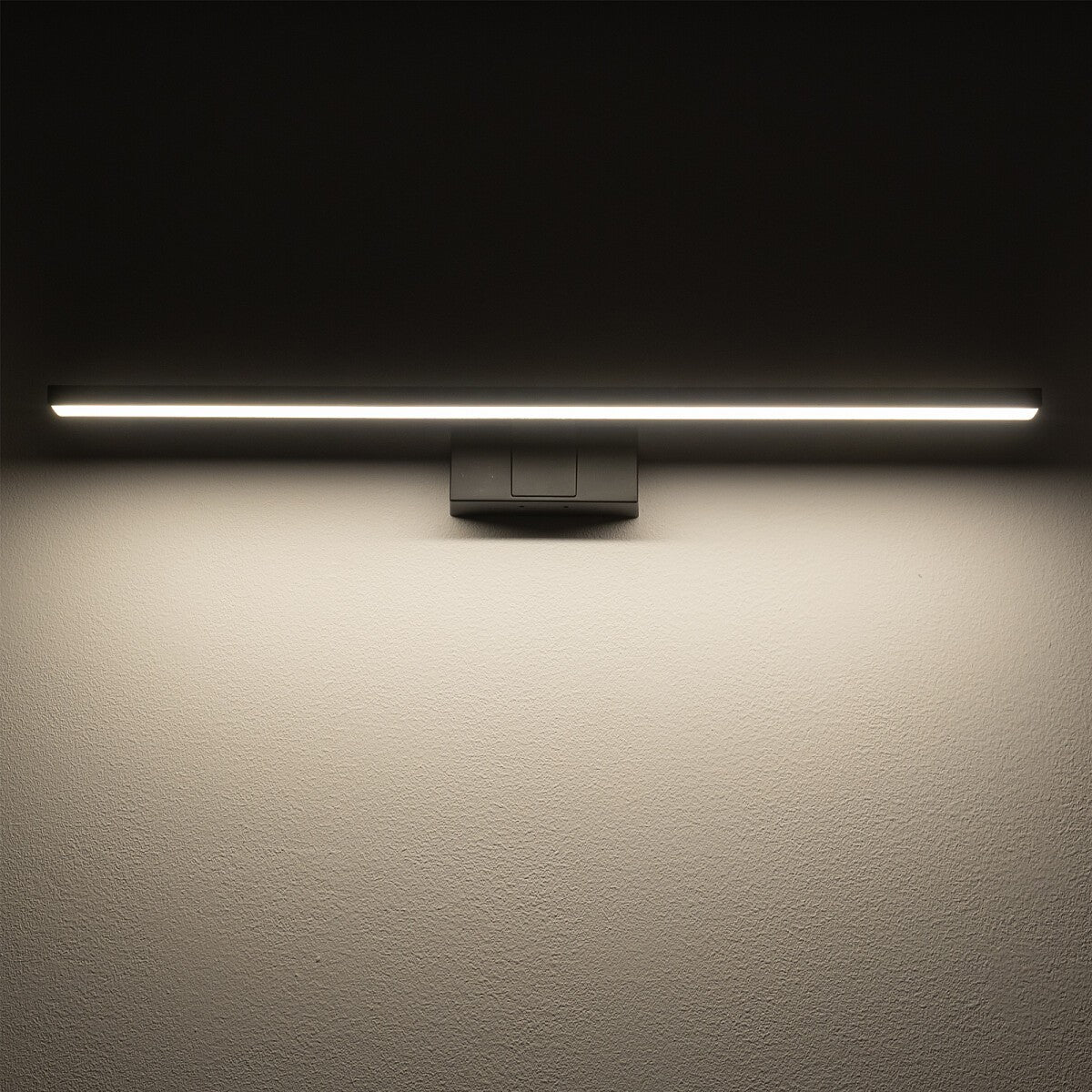 Nowodvorski Kinkiet CEZANNE LED M 12W 50/60Hz 850lm - Aluminium lakierowane - Czarny 10670 - lampa włączona