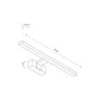 Nowodvorski Kinkiet CEZANNE LED L 15W 50/60Hz 1050lm- Aluminium lakierowane - Czarny 10671