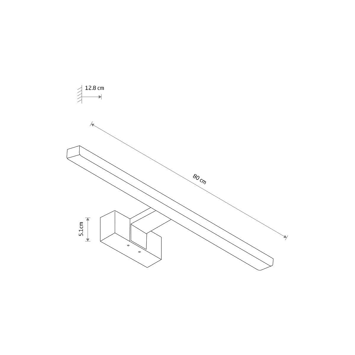 Nowodvorski Kinkiet CEZANNE LED L 15W 50/60Hz 1100lm - Aluminium lakierowane - Biały 10674