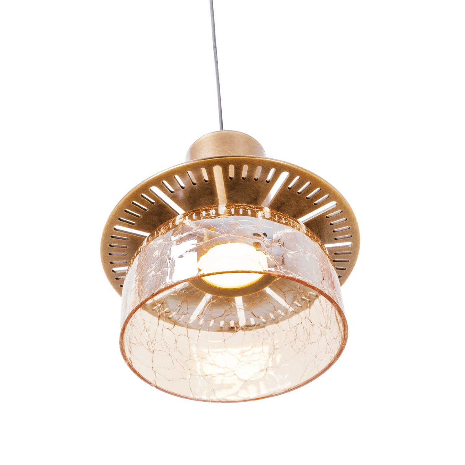 Maxlight Lampa wisząca Signature A - Metal + szkło - Mosiądz + szkło bursztynowe P0601
