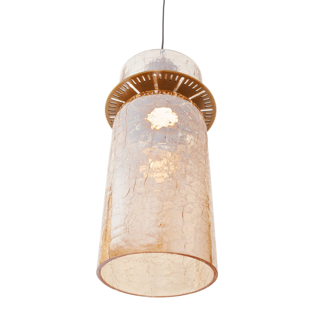 Maxlight Lampa wisząca Signature B - Metal + szkło - Mosiądz + szkło bursztynowe P0602