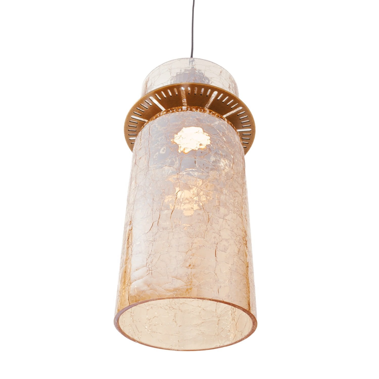 Maxlight Lampa wisząca Signature B - Metal + szkło - Mosiądz + szkło bursztynowe P0602