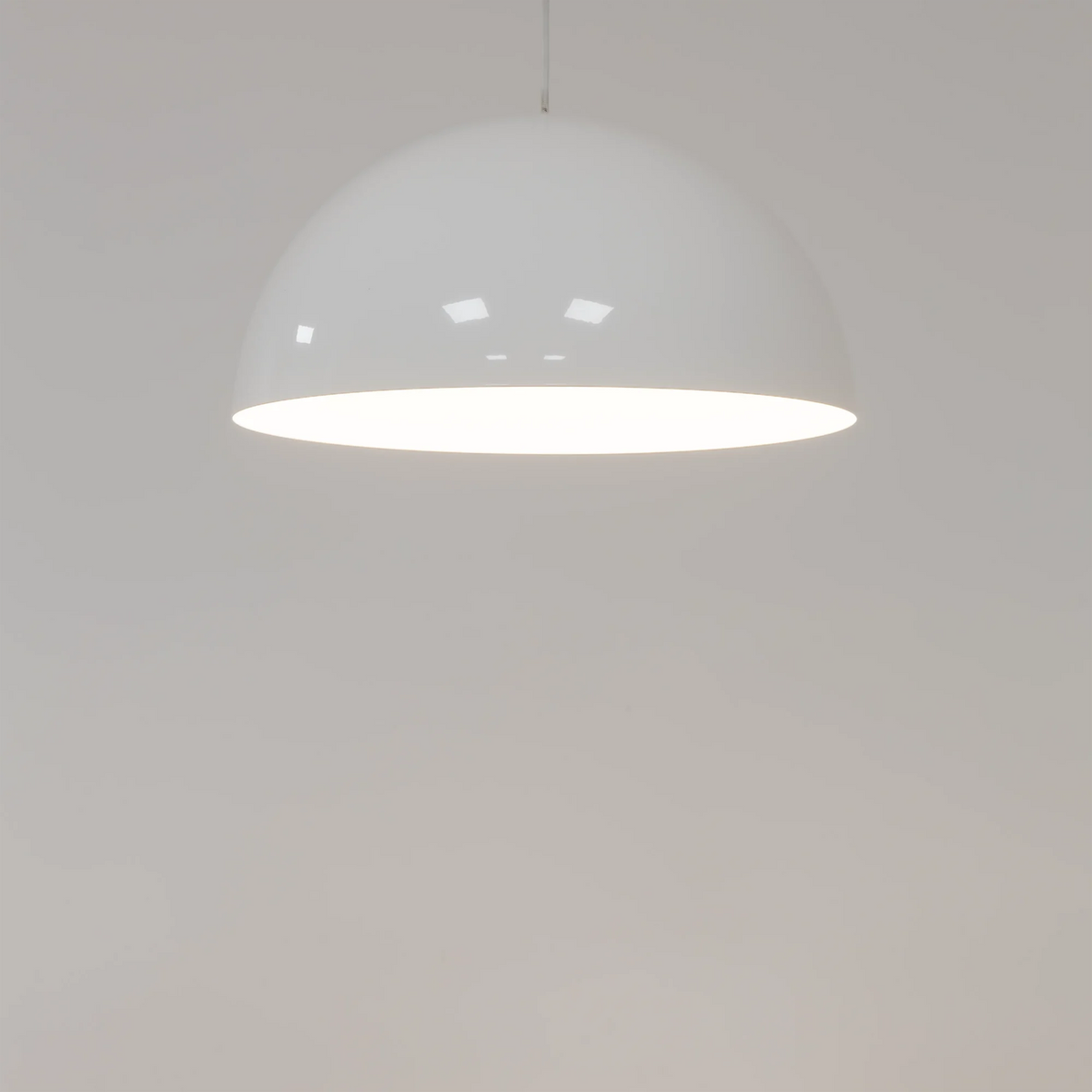 Nowodvorski Lampa wisząca HEMISPHERE SUPER S 12W only LED 50/60Hz - Stal lakierowana - Biały I 10695 - lampa włączona