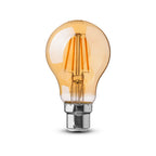 4W A60 Żarówka LED Filament / Klosz Bursztynowy / Chip SAMSUNG / Barwa:2200K / Trzonek:B22