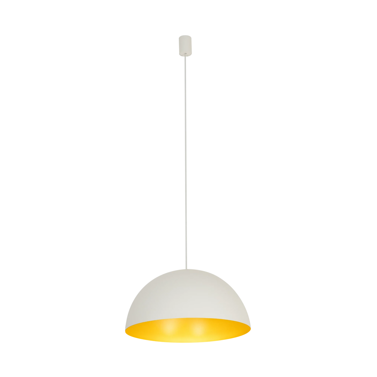 Nowodvorski Lampa wisząca HEMISPHERE SUPER L 12W only LED 50/60Hz - Stal lakierowana - Biały II 10700 - lampa włączona
