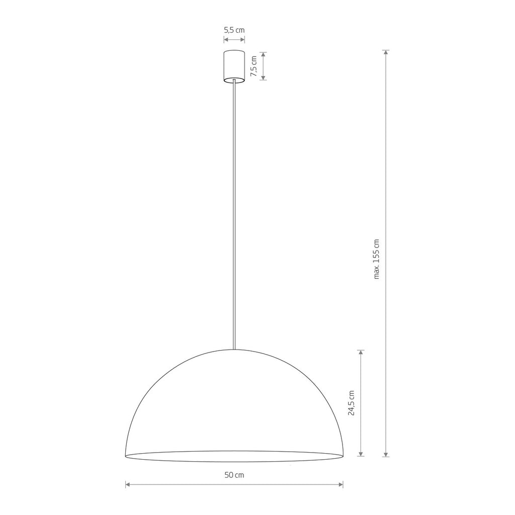 Nowodvorski Lampa wisząca HEMISPHERE SUPER L 12W only LED 50/60Hz - Stal lakierowana - Biały II 10700