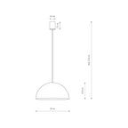 Nowodvorski Lampa wisząca HEMISPHERE SUPER S 12W only LED 50/60Hz - Stal lakierowana - Biały II 10701