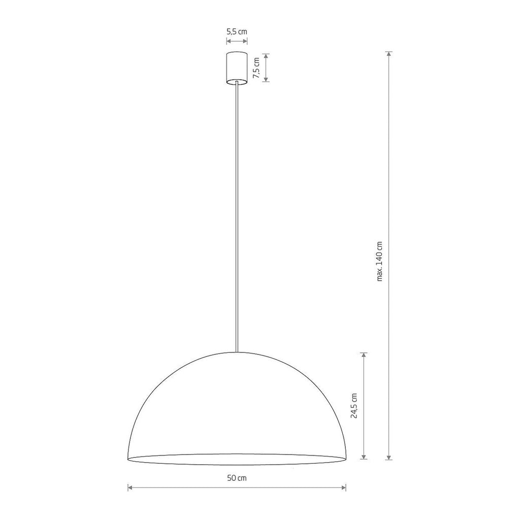 Nowodvorski Lampa wisząca HEMISPHERE HIT L 25W only LED 50/60Hz - Stal lakierowana - Czarny 10703