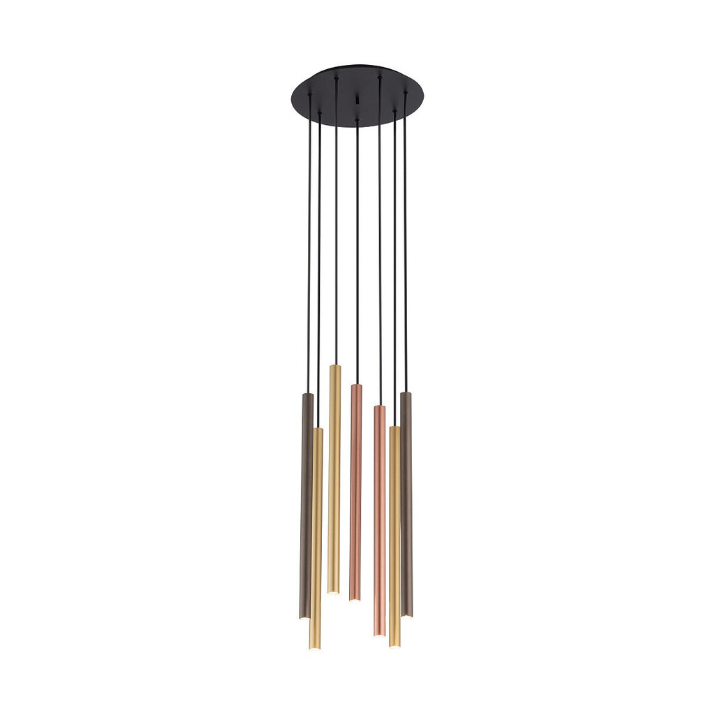 Nowodvorski Lampa wisząca LASER 490 7x10W only LED 50/60Hz - Stal lakierowana - Multikolor 10704