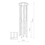Nowodvorski Lampa wisząca LASER 490 7x10W only LED 50/60Hz - Stal lakierowana - Multikolor 10704