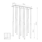 Nowodvorski Lampa wisząca LASER 490 10x10W only LED 50/60Hz - Stal lakierowana - Multikolor 10705