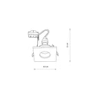Nowodvorski Lampa downlights podtynkowa BAHIA 15W only LED 50/60Hz - Aluminium - Miedziany 10712