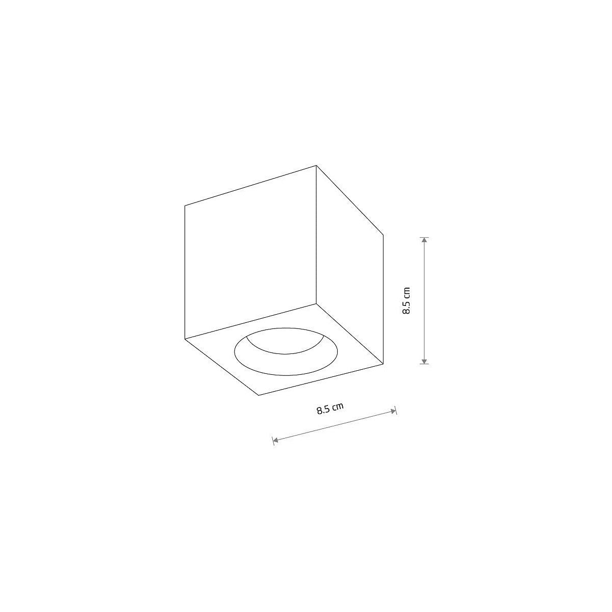 Nowodvorski Lampa downlights natynkowa PARANA 15W only LED 50/60Hz - Aluminium - Czarny 10718