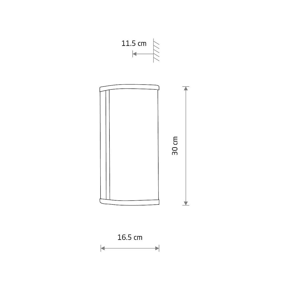 Nowodvorski Kinkiet PALMAS LED 15W 50/60Hz - Aluminium - Chrom 10729