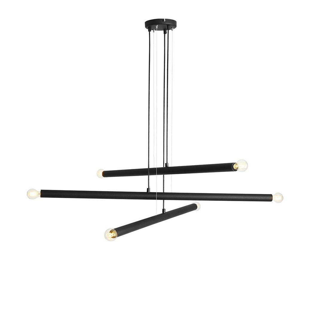 Aldex Lampa Wisząca Tubo 6 Black - Metal - Czarny 1072K1