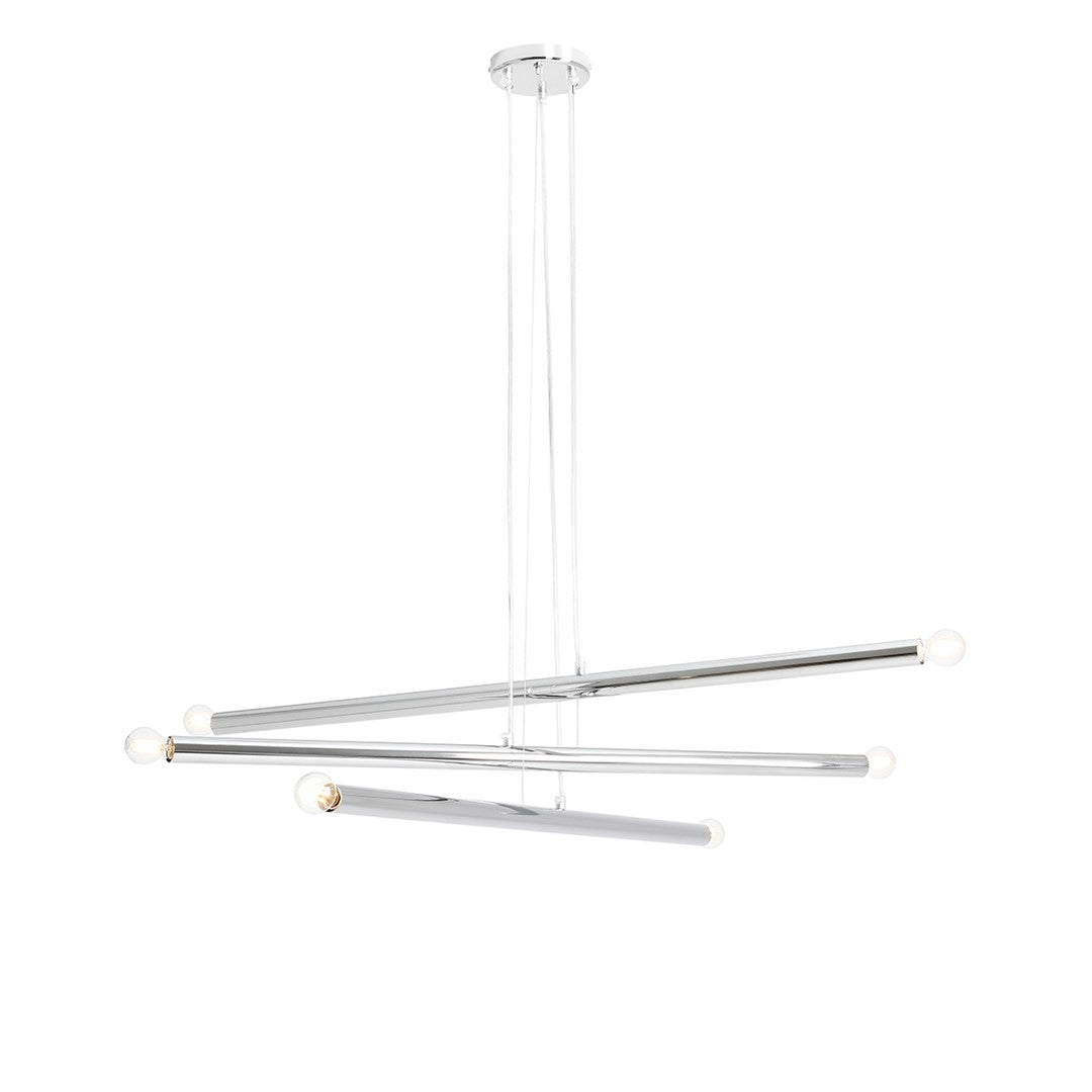 Aldex Lampa Wisząca Tubo 6 Chrome - Metal - Chrom 1072K4