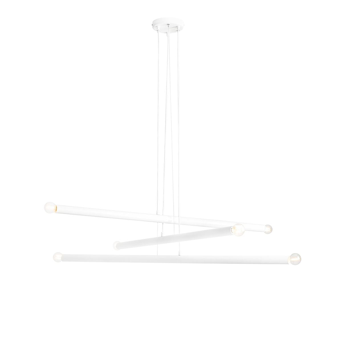 Aldex Lampa Wisząca Tubo 6 White - Metal - Biały 1072K