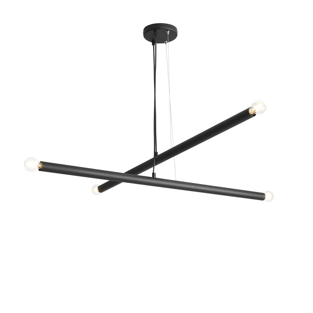 Aldex Lampa Wisząca Tubo 4 Black - Metal - Czarny 1072L1
